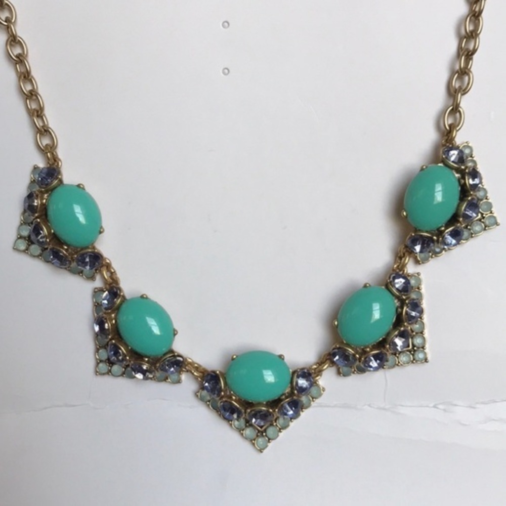 Stella and Dot Retired Rory Statement Necklace -Turquoise 🩵 - Picture 2 of 8